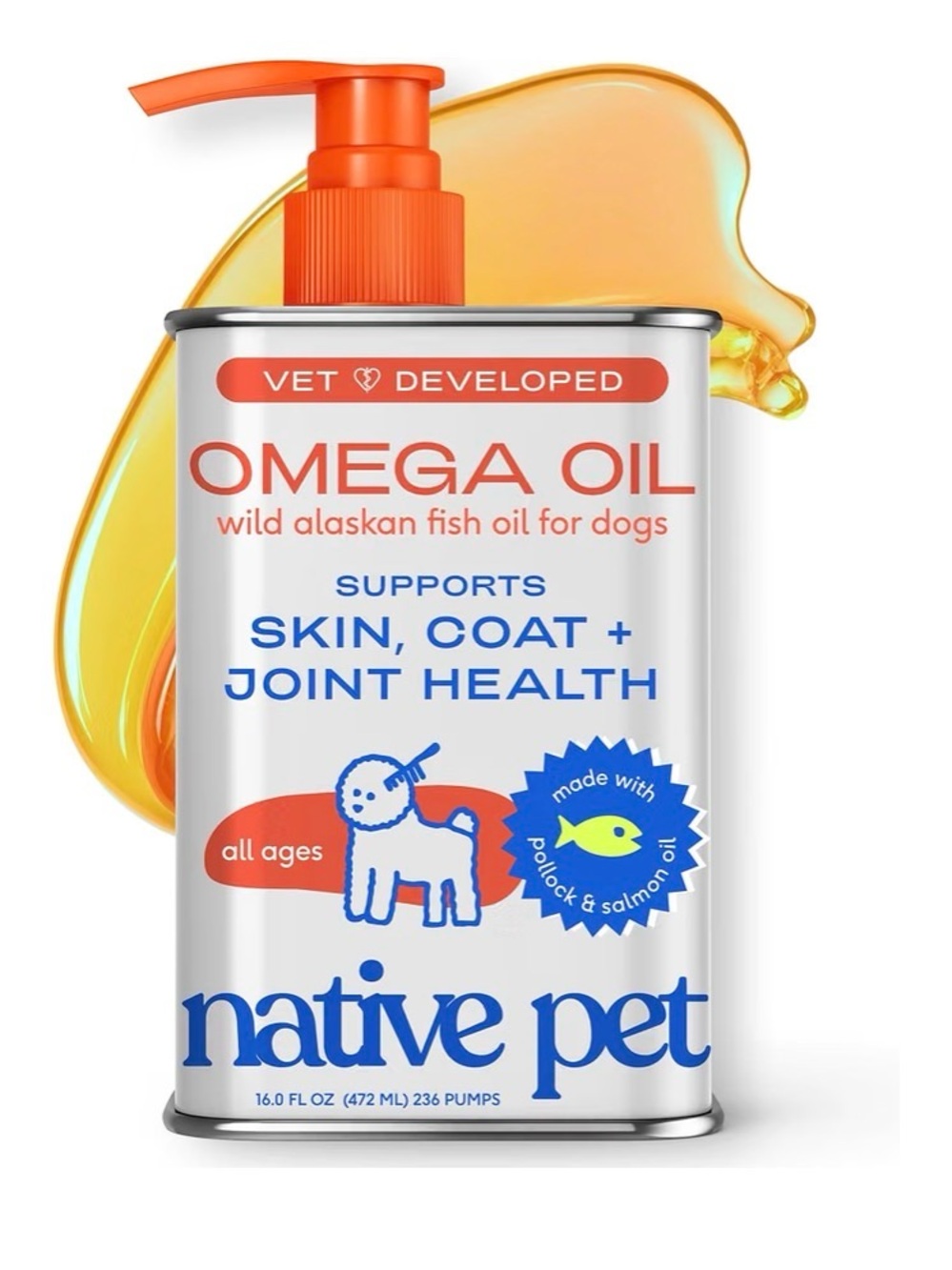 Native Pet Omega 3 Fish Oil For Dogs & Cats – Wild Alaskan Salmon Oil For Dogs S